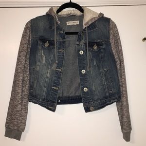 Jean, and sweatshirt jacket